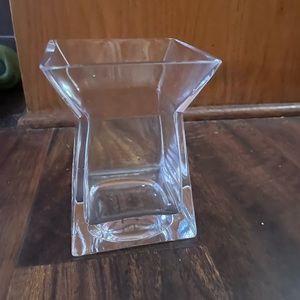 Clear Square Top Vase